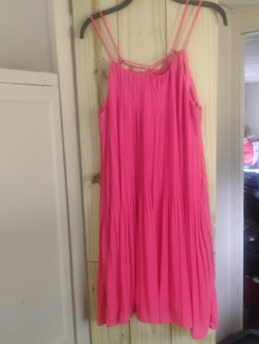 Bright Pink Sleeveless Summer Dress